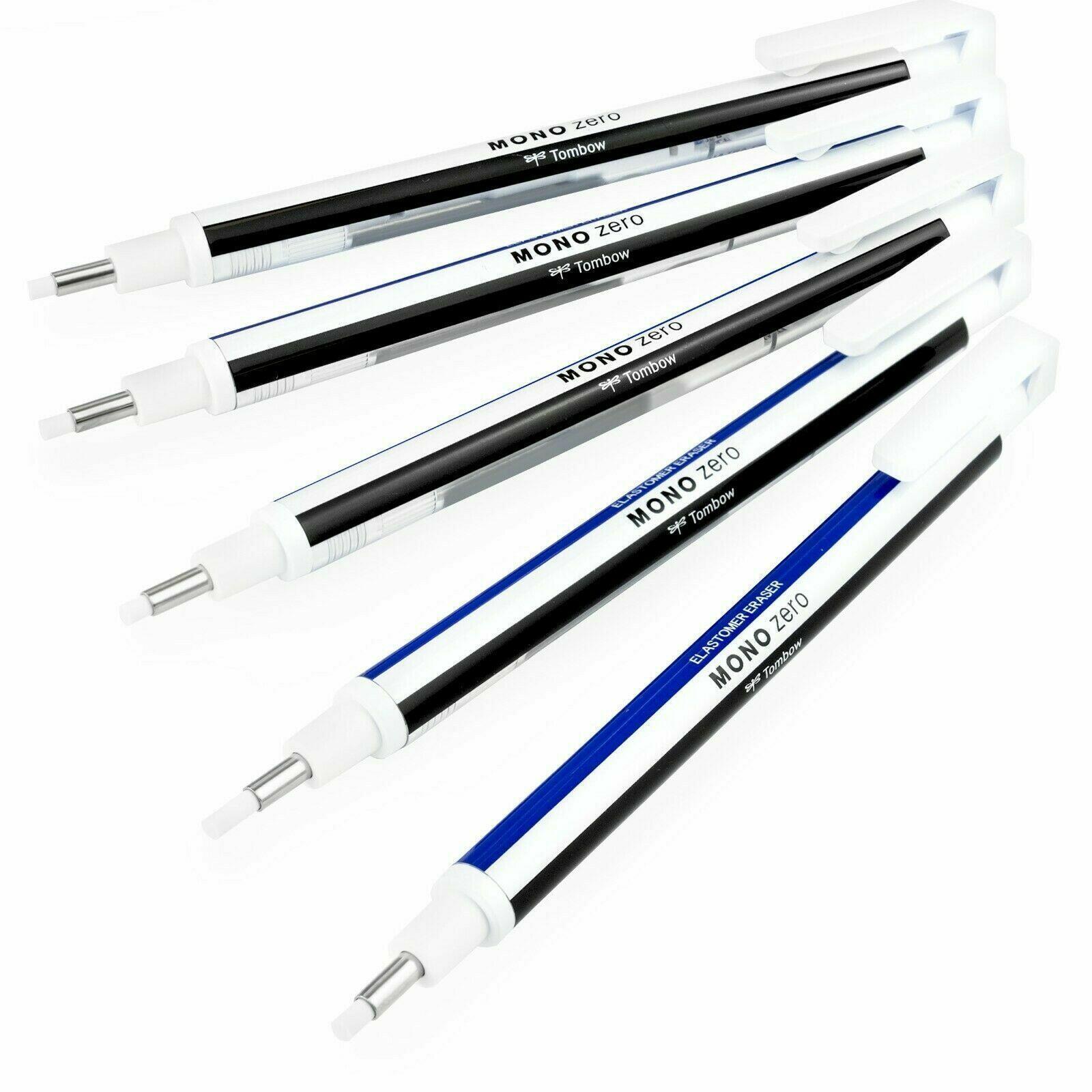 Tombow Eraser Pen - Mono Zero Refillable - 5 Pack - Eraser Pen 2.3 mm Round Tip
