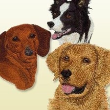 MASCHINENSTICKMOTIVE USB - KAMINFREUNDE 1 SAMMLUNG 4X4 HUNDE HAUSTIERE