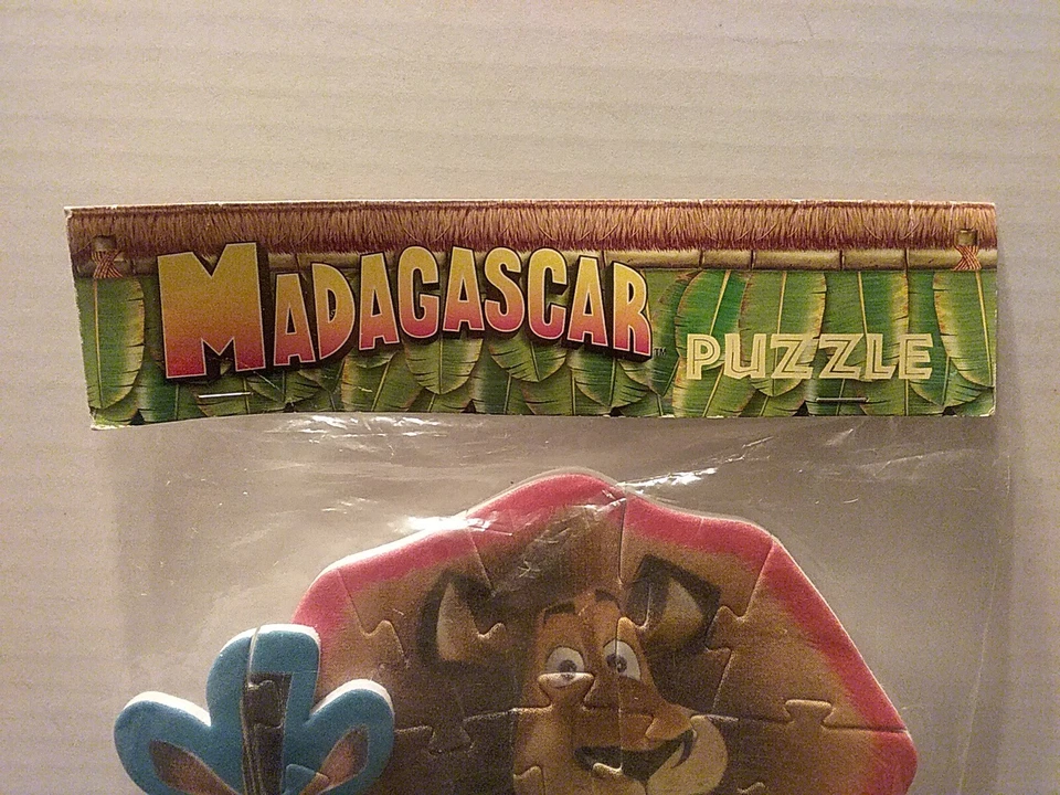 Rompecabezas de espuma Dreamworks Madagascar ALEX & MARTY 2 piezas ¡NUEVO EN PAQUETE RARO!  2005  Foto 3 de 4