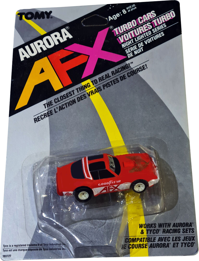 Aurora AFX Turbo Night Lighted Red Firebird, Vintage 1987