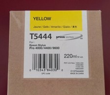 06-2013 New In Box Epson Genuine T5444 Yellow 220ml Ink Stylus 4000/4400/9600