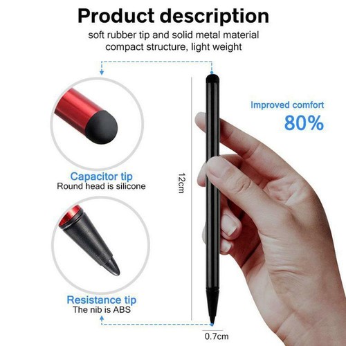 Capacitive Pen Screen Stylus Pencil For Tablet iPad Cell Phone. W0O9 Q1F7 D3C1 - Afbeelding 8 van 11