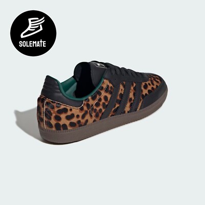🐆 Adidas Samba OG Black Green Leopard Women's JI2735🔥Fast Ship