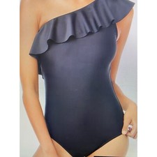 NWT J.Crew Factory ruffle one shoulder 1 piece swimsuit small