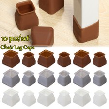 10pcs Square Silicone Chair Leg Caps Table Cover Feet Pads Floor Protectors Hot