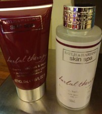 Baylis  Harding mulberry,hollyhock  thyme shower gel 3.3-body creme 1.6 new