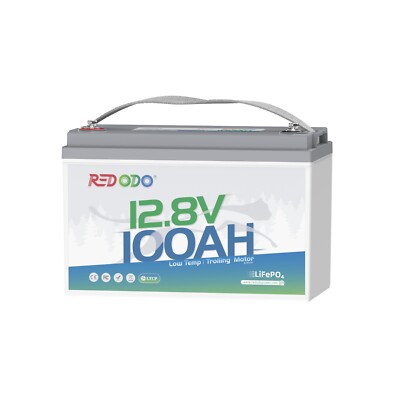 Redodo 12V 100Ah TM LiFePO4 Battery for Trolling Motor, Marine, Solar, RV
