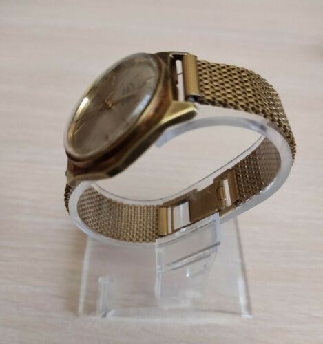 Slava Transistor UdSSR seltene sowjetische elektromechanische Armbanduhr Anfang 1960 - Bild 5 von 11