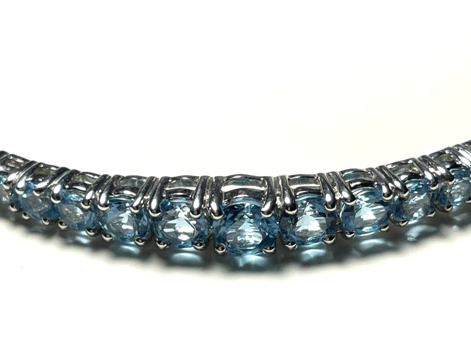 Brazalete QVC Topacio Azul Brazalete Piedras Naturales Kajal Naina KN Diseños Foto 2 de 4