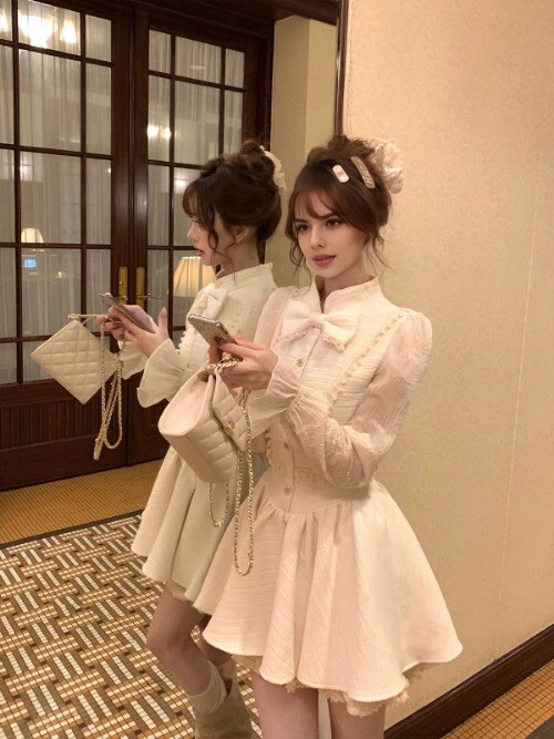 blue dress for baby girl Daybreak Off-The-Shoulder Knit White Dress main image 0