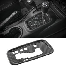 Inner Gear Shift Panel Decor Cover Trim For Jeep Wrangler Jk 11-18 Carbon Fiber
