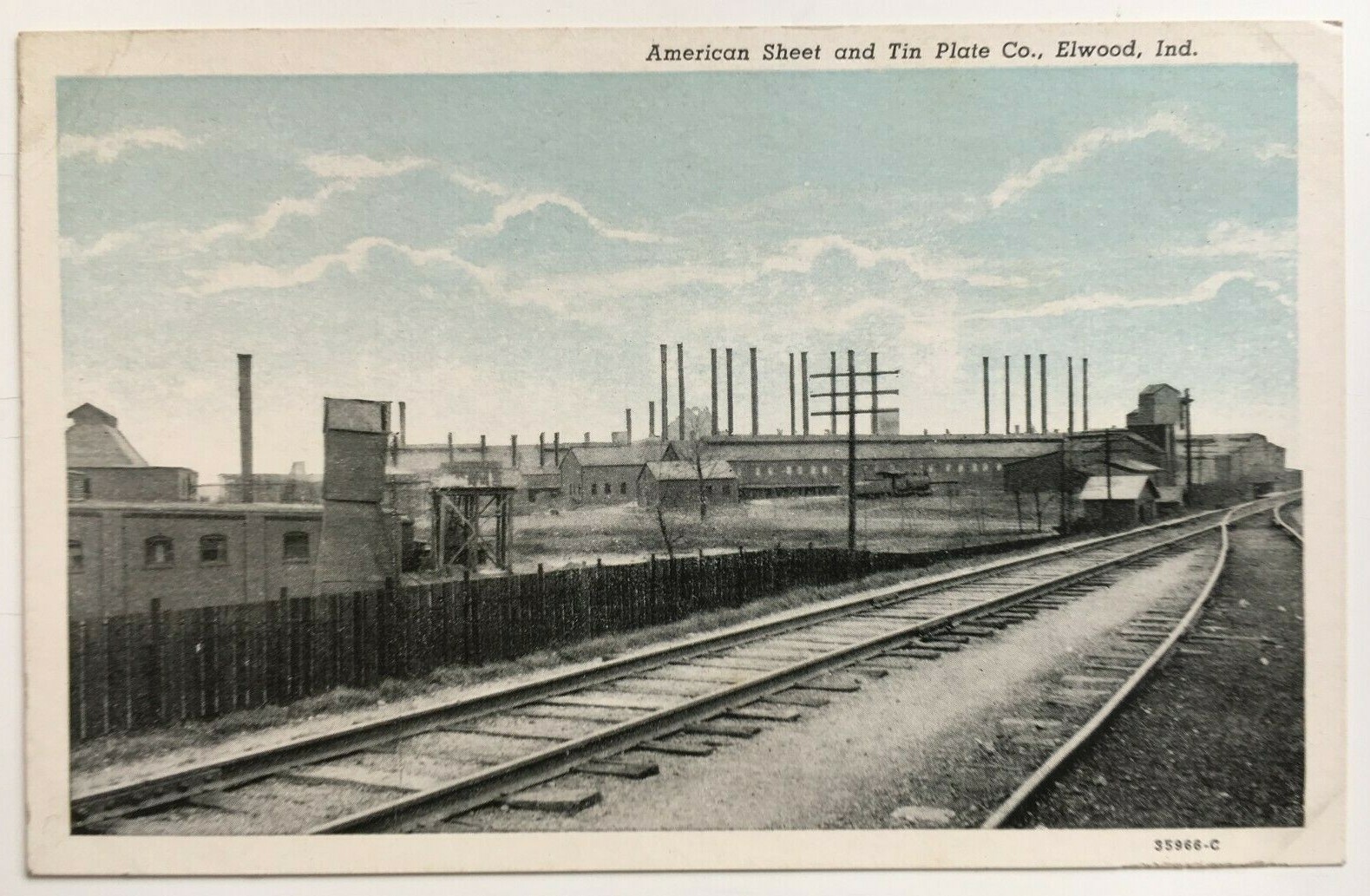 IN Postcard Elwood Indiana American Sheet and Tin Plate Co railroad RR tracks eBay