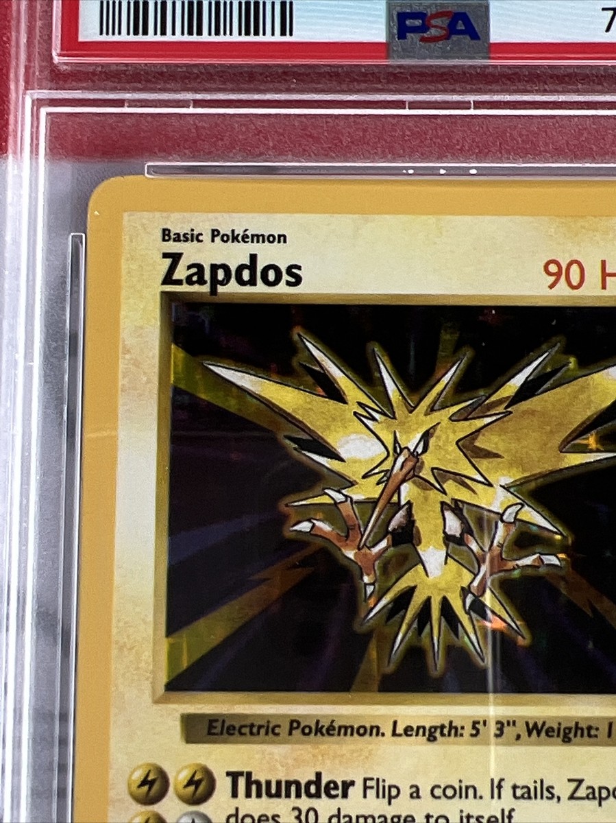 Pokemon TCG 1999 ZAPDOS Base Set Shadowless Holo Rare 16/102 WOTC
