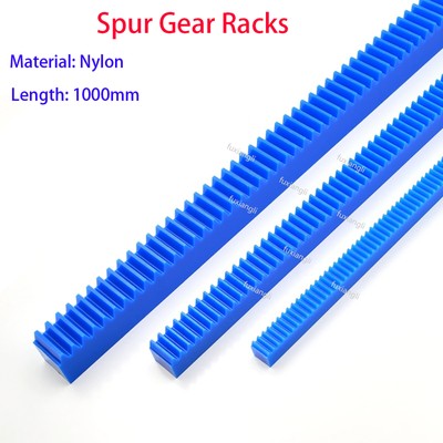 1/ 1.5/ 2/ 2.5/ 3/4Mod Nylon Spur Gear Racks For CNC Linear Motion Length 1000mm