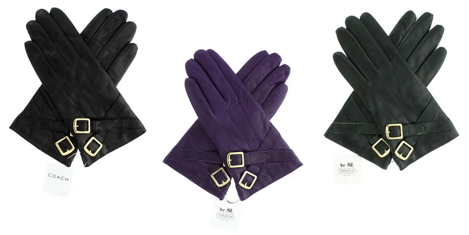 Coach Women's Leather Gloves 82055, Cross-Buckle Leather Coach Gloves, MSRP $128
Opens in a new wind