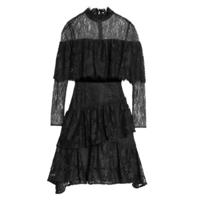 floral blue dress Provence Bloom Long Sleeve Mini Dress Floral Blue
