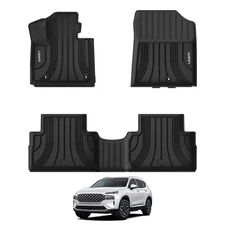 LASFIT Floor Mats for Hyundai Santa Fe 2021-2023 Hybrid 1st& 2nd Row Floor Liner