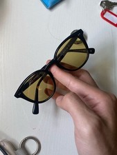 Oliver Peoples Cat Eye OV5454SU Sunglasses Black Acetate Yellow crystal Lens