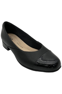 #ad #ad Clarks Women#x27;s Juliet Rise Slip On Leather Ballet Flats Black $44.99