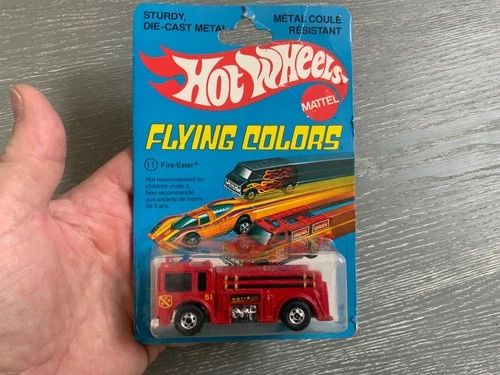 Vintage Hot Wheels 1977 #11 FIRE-EATER RED TRUCK never removed blister pack