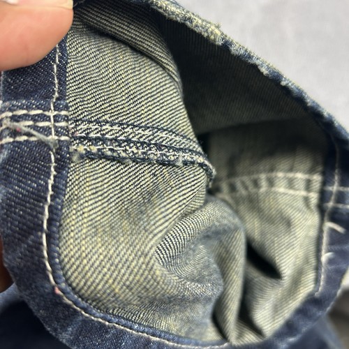 Levis 504 Jeans Mens W38 L32 Made in Japan Straight Selvedge Blue Denim Dark - Picture 11 of 12