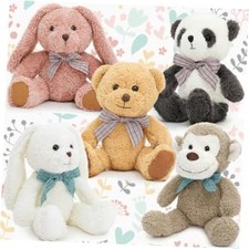 13 inch Stuffed Animals Bulk Plush Set Toys Bundle Party Favors 5 Zoo Animals