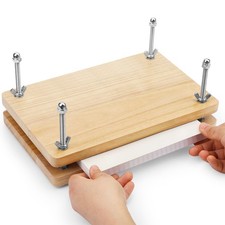 Book Press  7.9  x11.6  Wooden Book Binding Press Bookbinding Kit Portable and ...