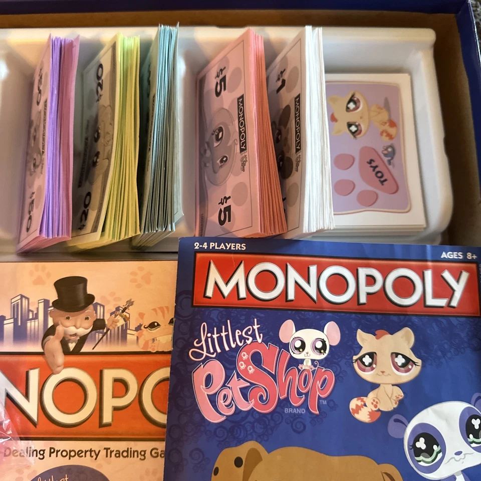 Monopoly 2008 Littlest Pet Shop board game Game Incomplete No Figures - Image 4 of 4