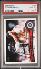 2011 TOPPS #360 IVAN RODRIGUEZ PSA 10