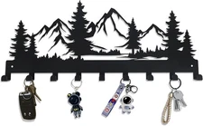 Metal Key Holder, Wall Mounted Hooks, Holder for 14 Inch, Mountain 