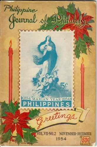 (BK45) PHILIPPINES - JOURNAL OF PHILATELY. VOLUME VII. NO 2. NOV-DEC 1954