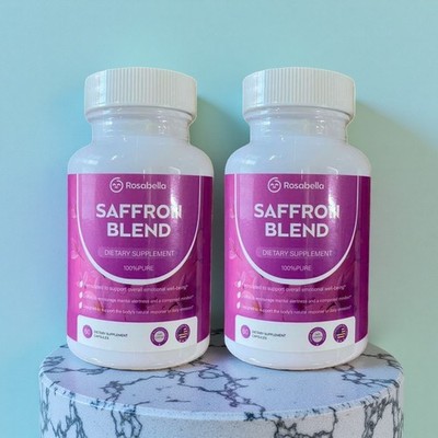 2-pcs Rosabella Saffron Blend Supplement   Supports Mood， Focus & Clarity