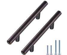 30 Pack Bronze Solid Cabinet Handles Drawer Pulls, 5.38"  3-inch Hole Center 