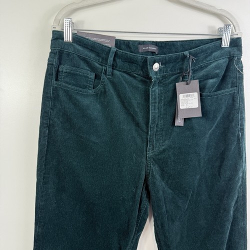 Jeans skinny Club Monaco nuovi in velluto a coste verde The High Rise taglia 31 autunno classico - Foto 5 di 12