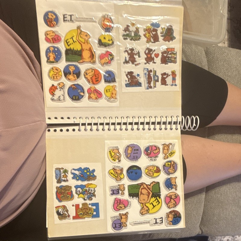 Vintage E.T. the Extra-Terrestrial Puffy Sticker Sheets (4), Paper.
