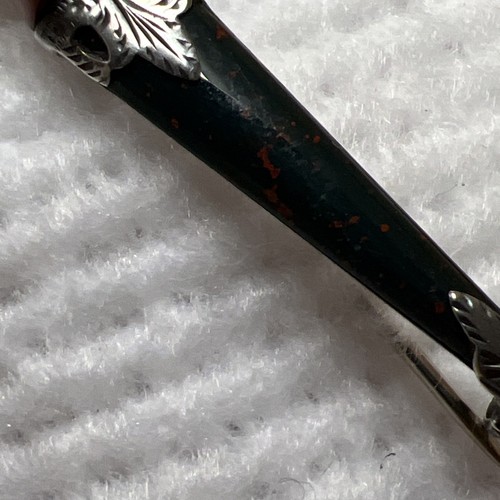 Antique Scottish Silver Agate DIRK Kilt Pin - Picture 5 of 5