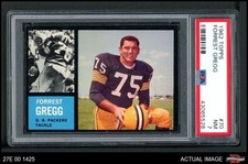 1962 Topps #70 Forrest Gregg Packers HOF SMU PSA 7 - NM
