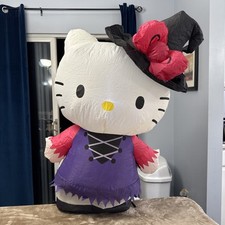 Gemmy Hello Kitty Airblown Inflatable Halloween Witch 3.5 Feet EUC