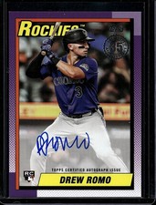 2025 Topps Update #90B2-DR Drew Romo 1990 Topps Baseball 35th Anniversary Auto