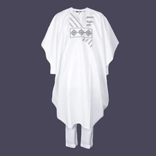 Embroidered African Dashiki Robe  Pant Set for Men   3 Piece Suit M250345