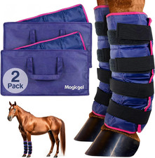 Horse Ice Pack with Carry Case - Twin Ice Boots  Cooling Horse Leg Wraps for Ho