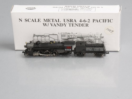 Locomotora de vapor modelo Power 7474 escala N Southern Pacific 4-6-2 y licitadora #3249 | Condition: Used
