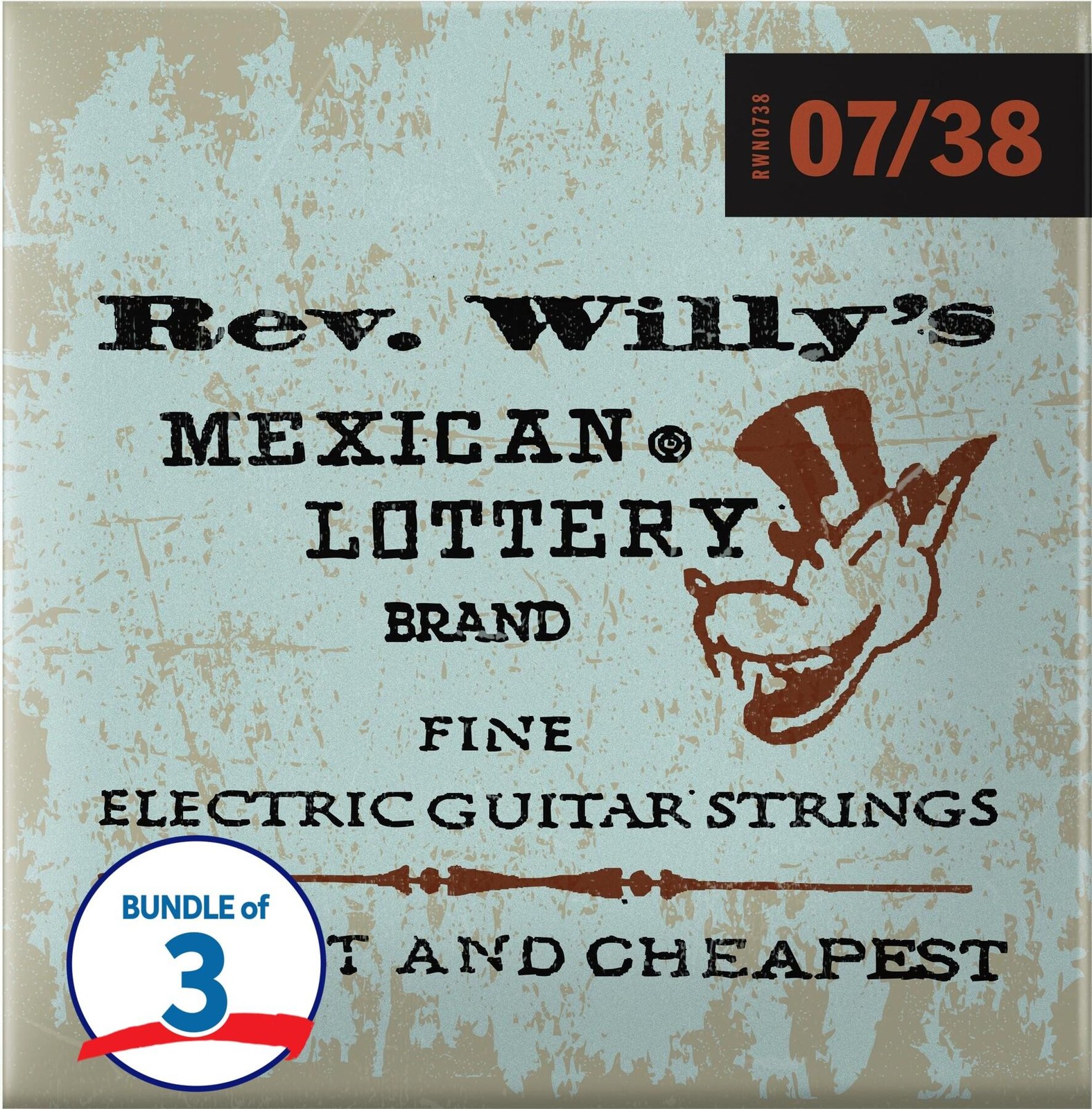 Струны для электрогитары Dunlop RWN0738 Rev Willys лотерейного бренда 3 упаковки - 4090₽