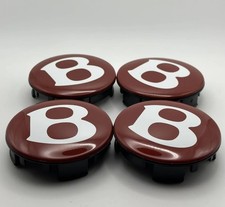 4pcs Set Fits Bentley Wheel Center Caps Oem B Logo 3w0601170f Red White