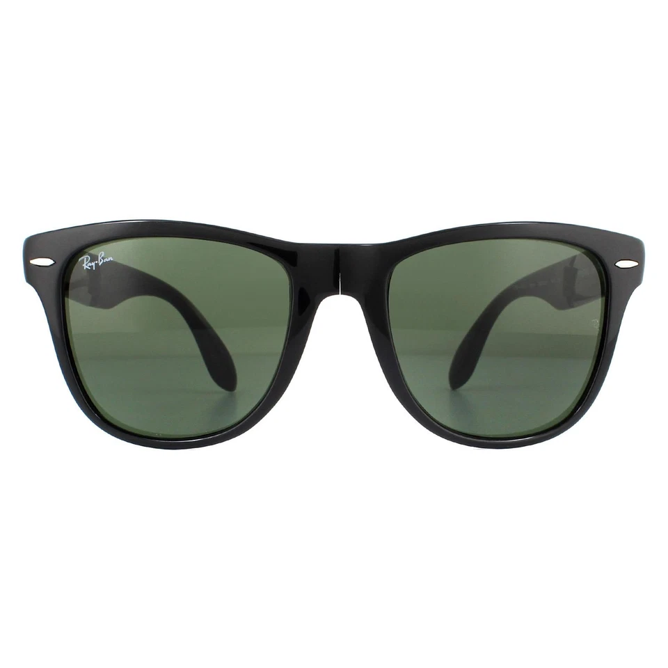 Ray-Ban Sunglasses Folding Wayfarer 4105 Black Green 601 Large 54mm, photo 1 of 5