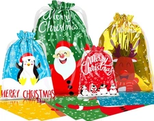 LOKIPA Christmas Drawstring Gift Bags, 30pcs Party Goody color3 