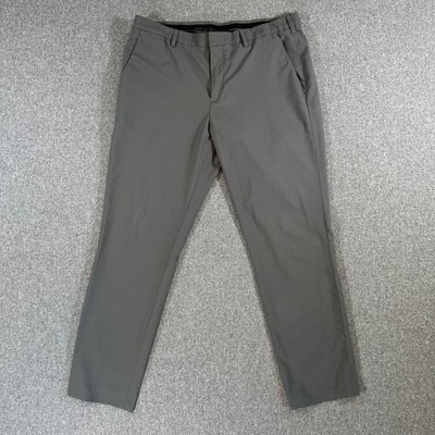 Perry Ellis Pants Mens 34x30 Portfolio Flex Stretch Gray Slim Fit Dress Slacks