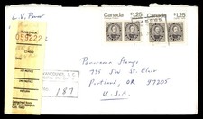 Mayfairstamps Canada Registered Vancouver to USA Claim Check Cover aaw_18293
