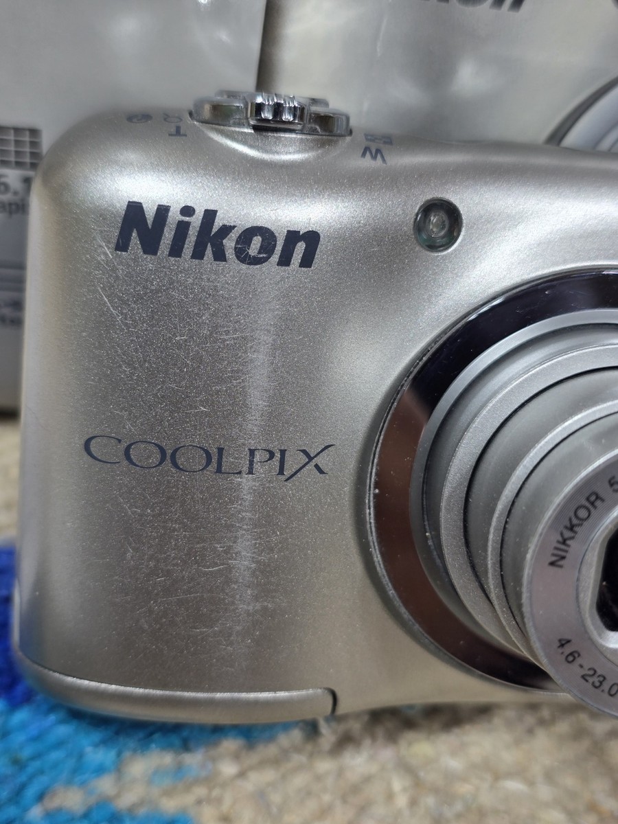 Nikon Coolpix A10 16.1MP Digital Camera Silver With Box | eBay