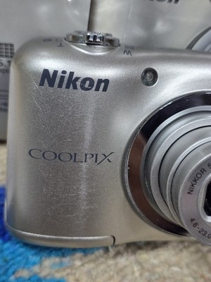 Nikon Coolpix A10 16.1MP Digital Camera Silver With Box | eBay